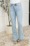 Alexis High Rise Control Top Slit Hem Slim Bootcut Jeans