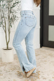 Alexis High Rise Control Top Slit Hem Slim Bootcut Jeans