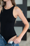 Any Time, Any Place Bodysuit in Black