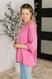 Stay On Top Relaxed Tee in Candy Pink