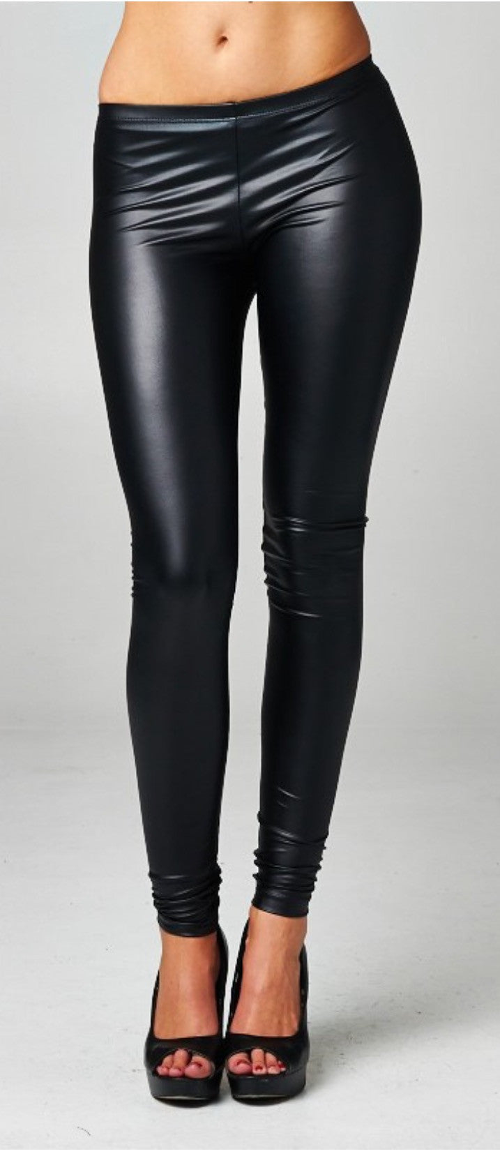 Black Pleather Leggings – Tilted Halo Boutique