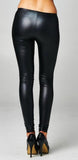 Black Pleather  Leggings