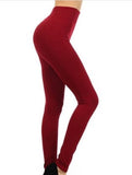 Solid Seamless Leggings in Burgundy - Tilted Halo Boutique - 1